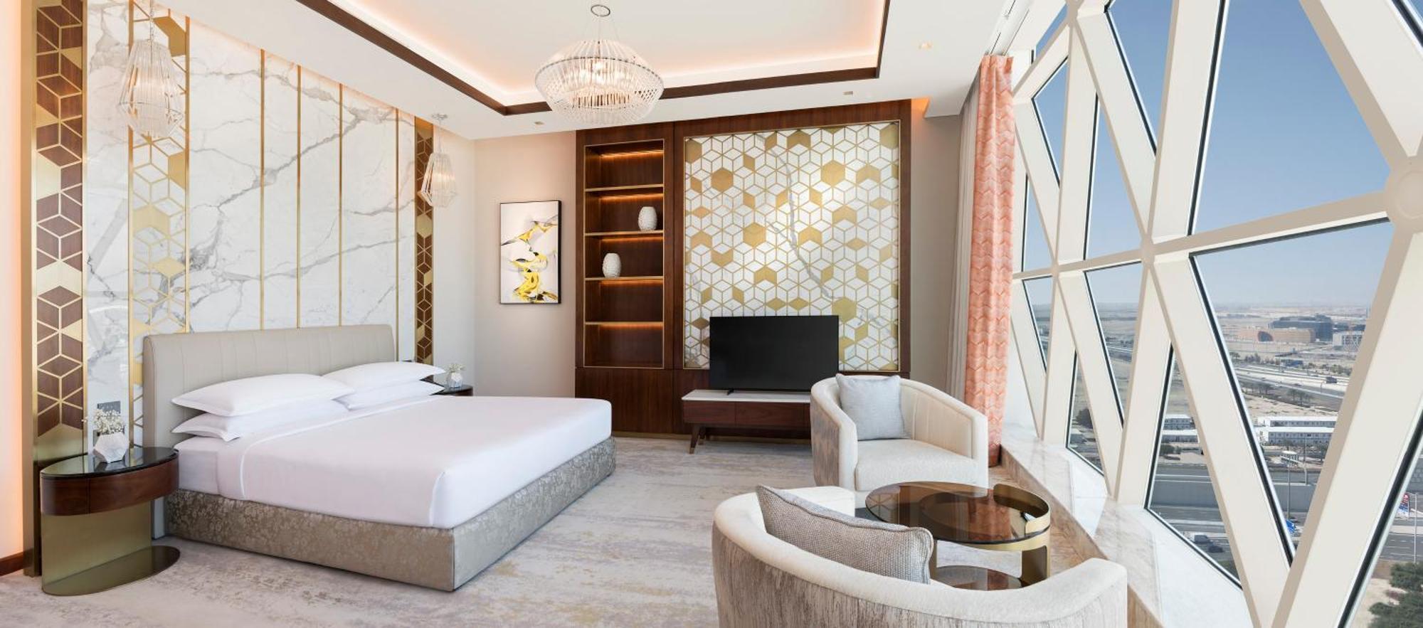 Velero Hotel Doha Lusail Luaran gambar A bedroom at the hotel
