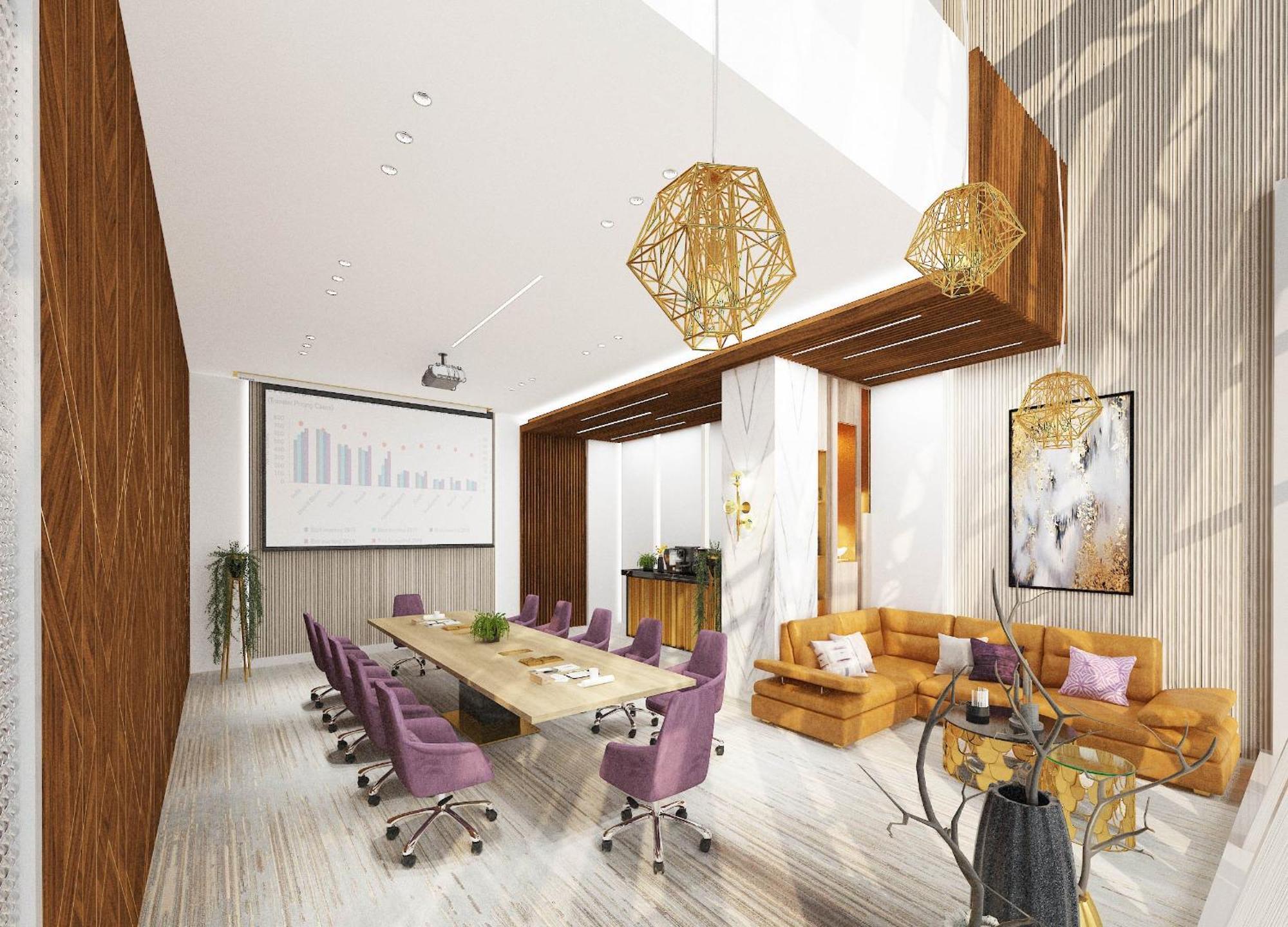 Velero Hotel Doha Lusail Luaran gambar 3D rendering of a meeting room